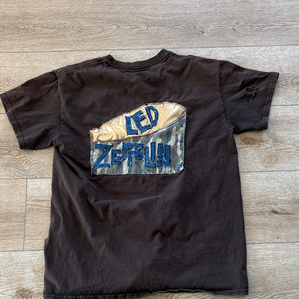 Custom Brown Led Zeppelin T-Shirt